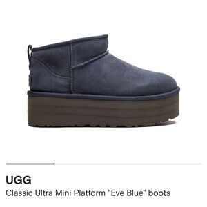 Ugg Women's Ultra Mini Platform Eve Blue | Size 7